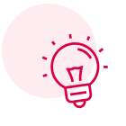 light bulb icon red